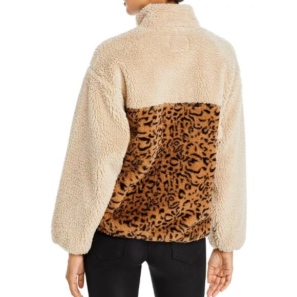 Rails Saga Colorblock Faux Fur Sweater Jacket Pockets Multi Size Small - Picture 3 of 11